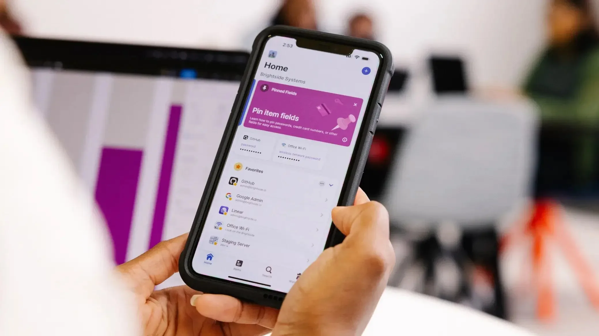  1Password intuitive mobile app (excerpt from  1password.com ) 