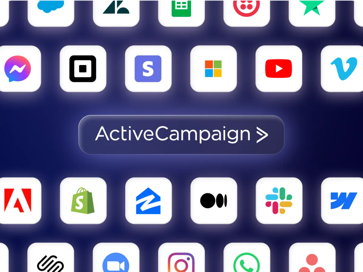 ActiveCampaign integrations overview with 900+ apps and platforms