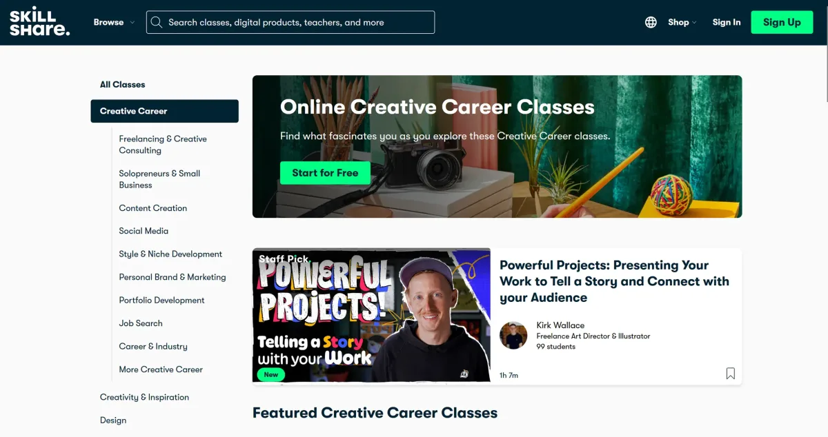   Browse a huge selection of course categories to quickly find exactly what you're looking for. (Excerpt from    skillshare.com   )  