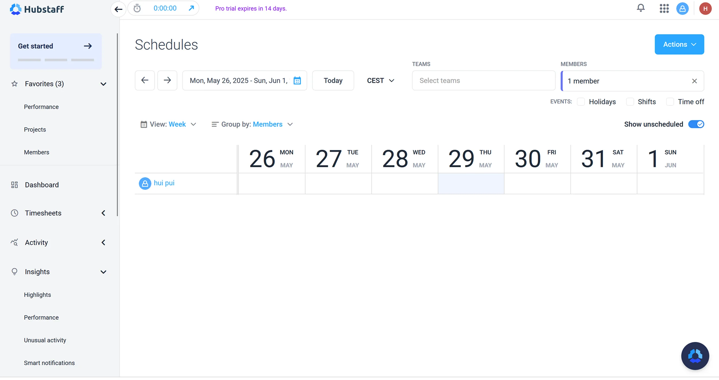  With Hubstaff's calendar feature, you can easily plan work hours, shifts, and time off – ideal for freelancers managing multiple clients (excerpt from  hubstaff.com ) 