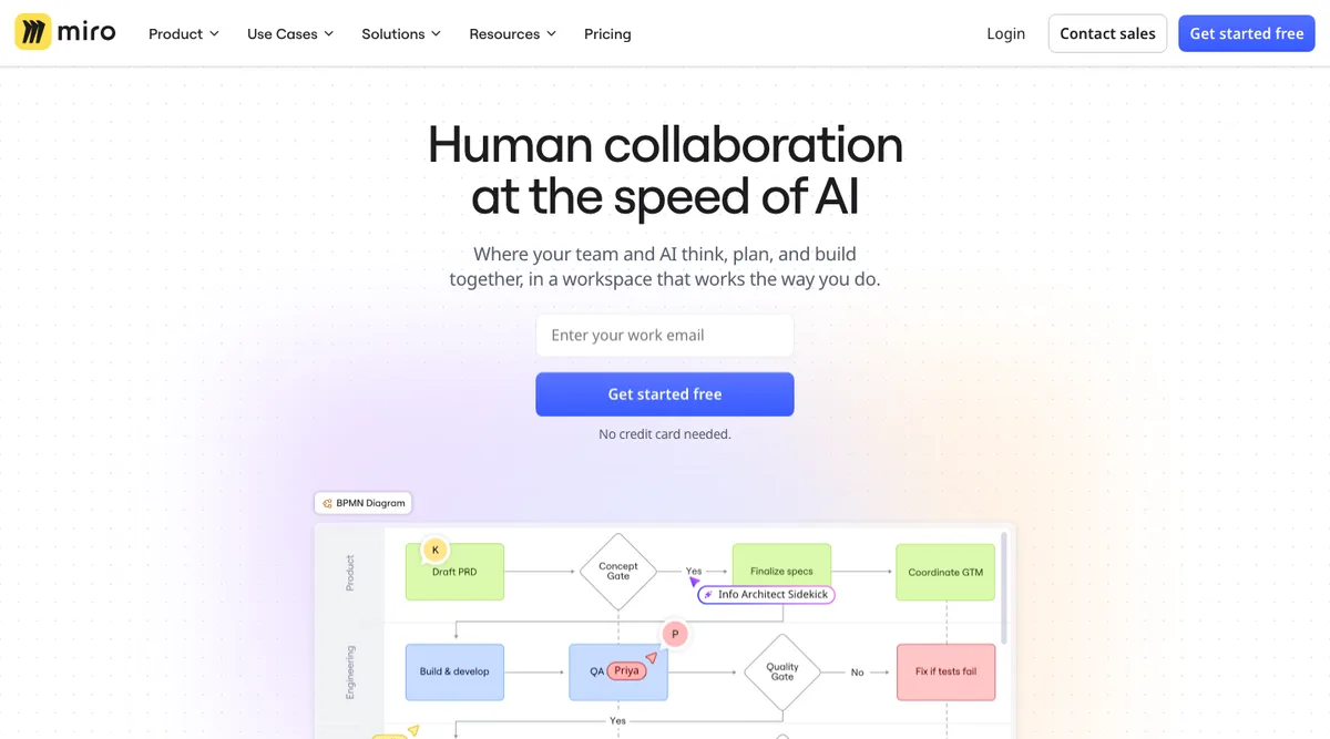 Miro home page