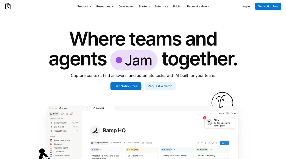 Notion product page