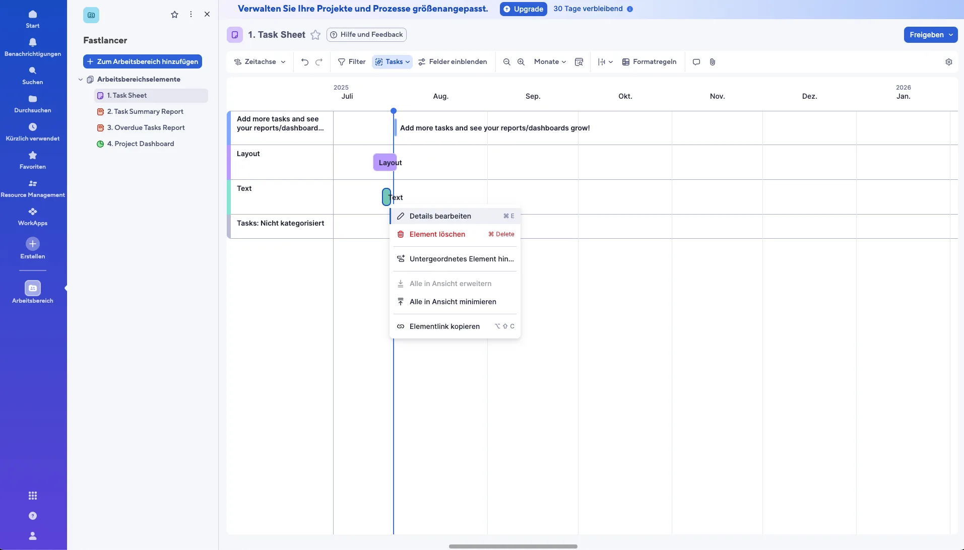   Smartsheet timeline view for project planning and dependency tracking. (Excerpt from    smartsheet.com   )  