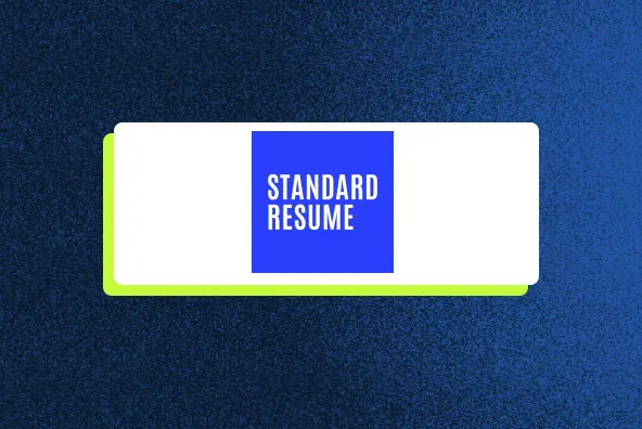 Standard Resume