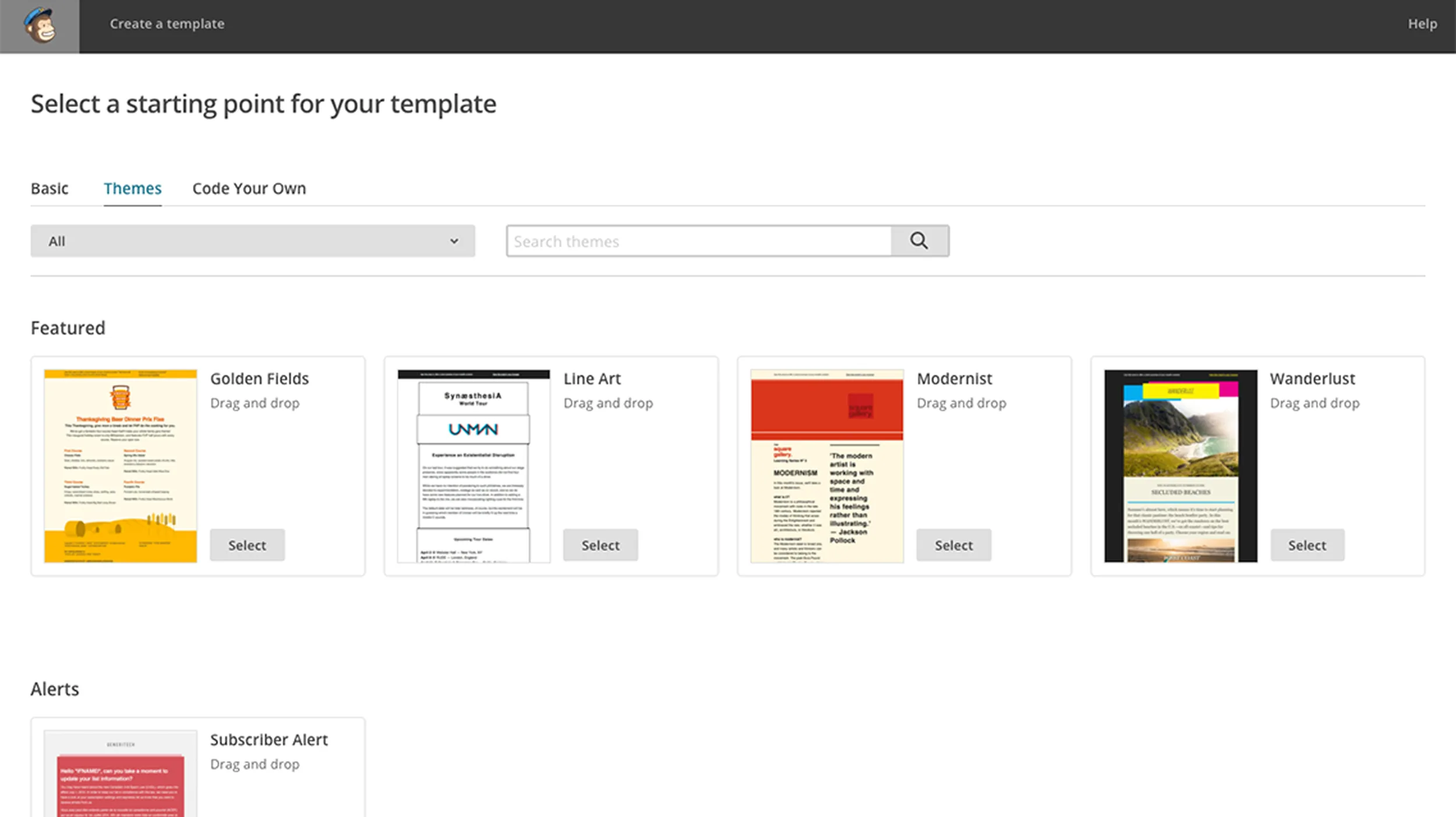   Wide range of email templates to choose from. (Excerpt from    mailchimp.com   )  