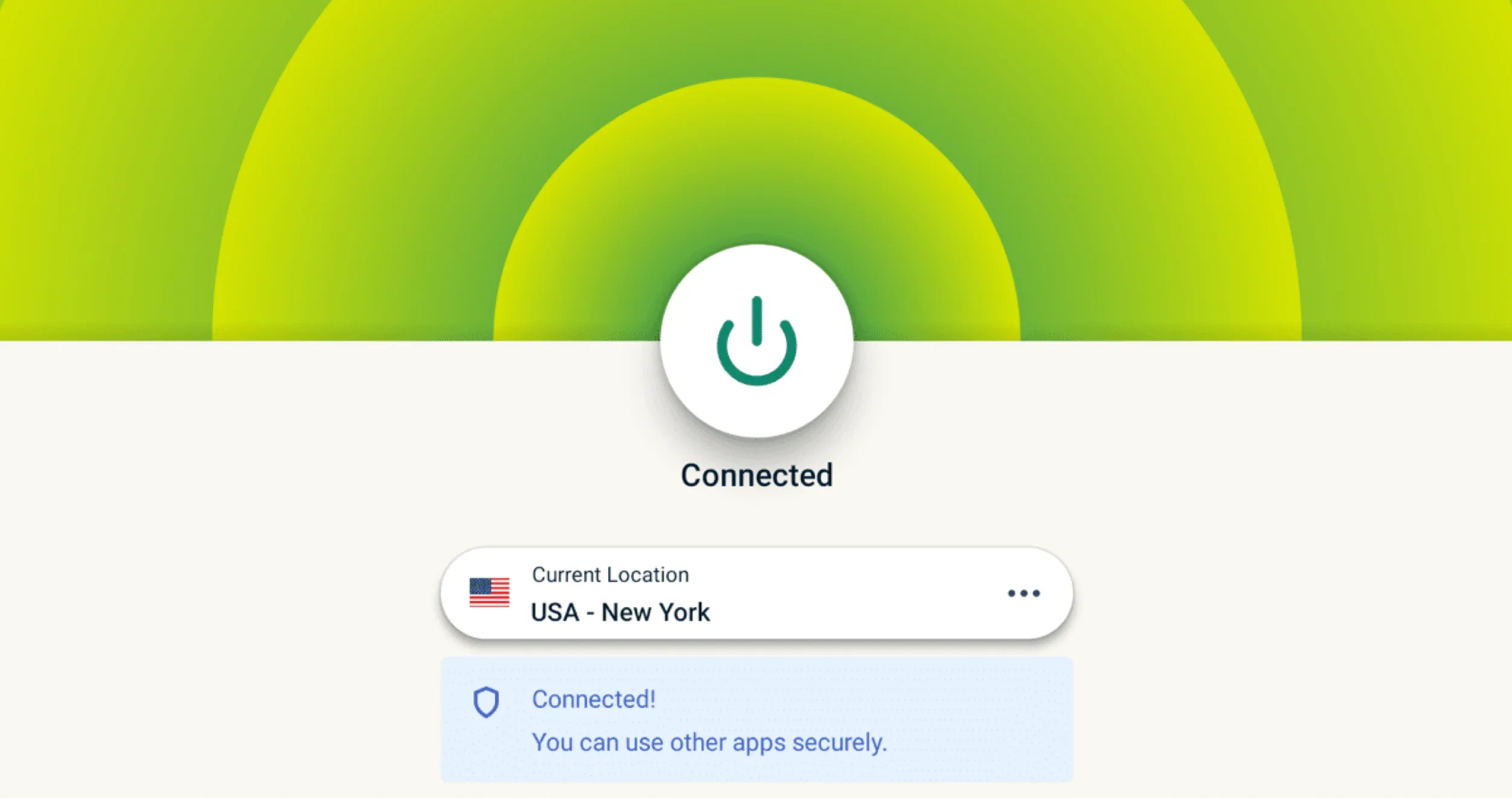  Main function: location selection and VPN connection start (excerpt from  expressvpn  .com ) 