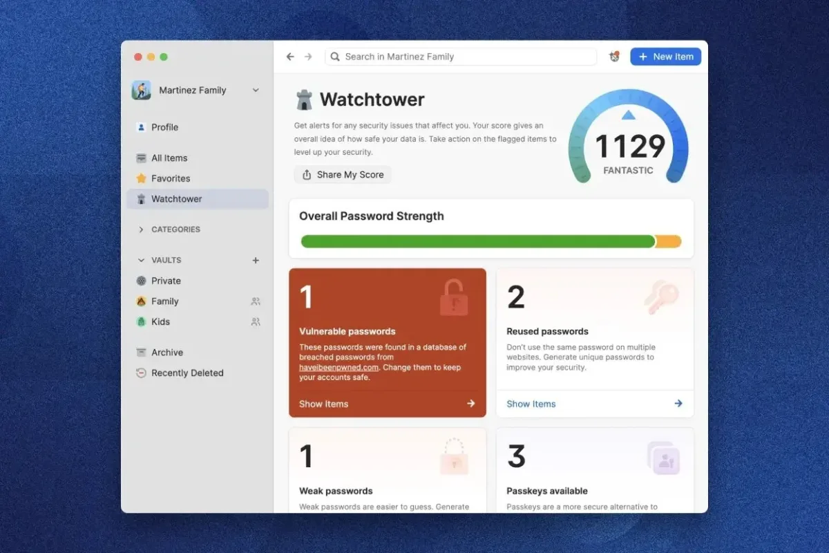  Watchtower security overview (excerpt from  1password.com ) 